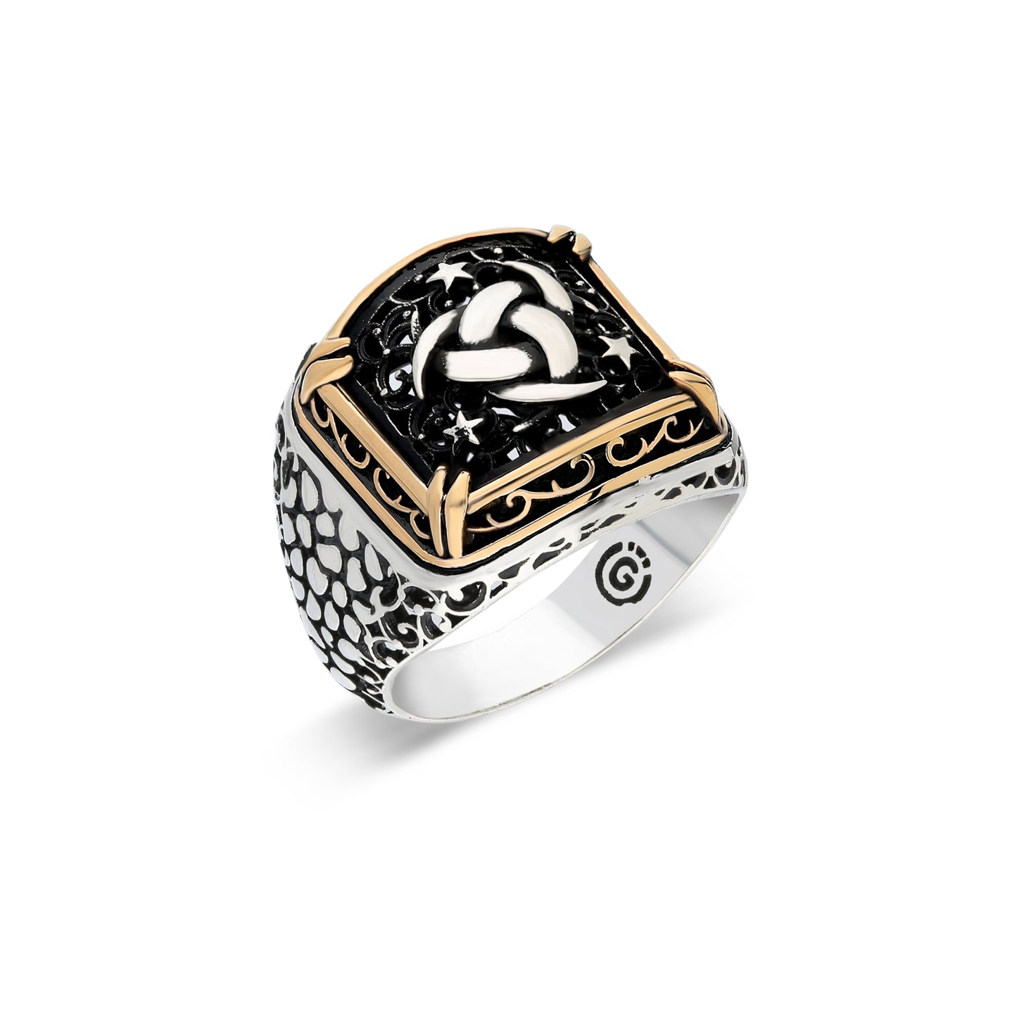 Otantik Doku İşlemeli Teşkilat-ı Mahsusa Gümüş Yüzük