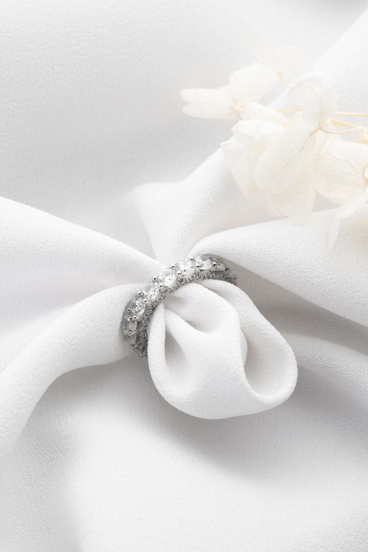 925 Ayar Gümüş Zirkon Taşlı Halka Yüzük - ÖzelSen