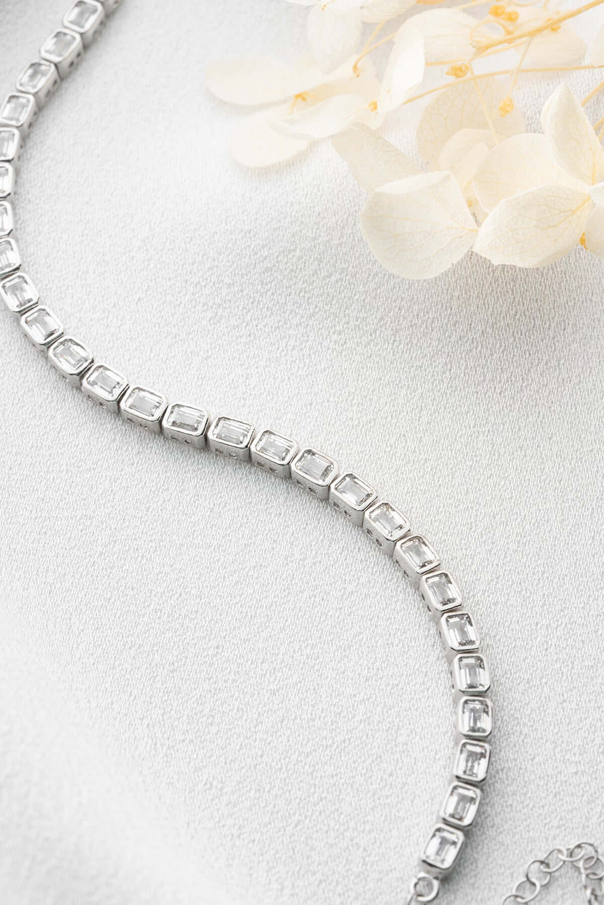 925 Ayar Gümüş Zirkon Taşlı Su Yolu Bileklik - ÖzelSen