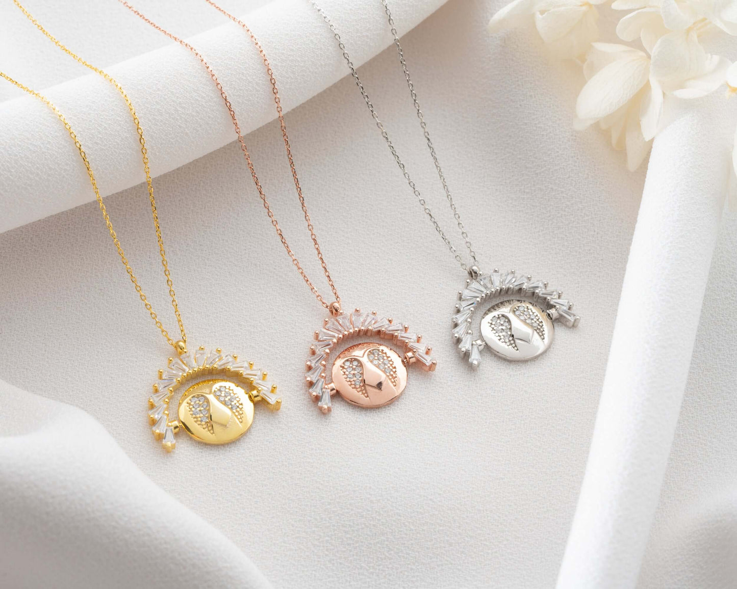 Kişiye Özel Diskli Baget Taşlı Gümüş İsimli Kolye