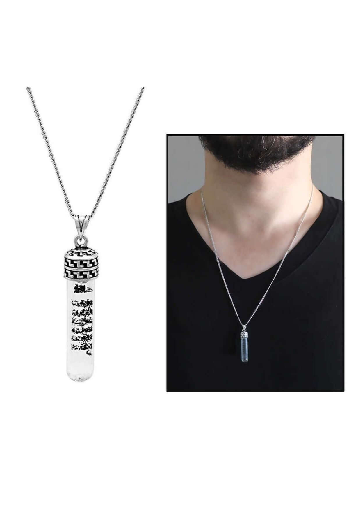 Dualı & Zemzem Sulu 925 Ayar Gümüş Cevşen Kolye - ÖzelSen