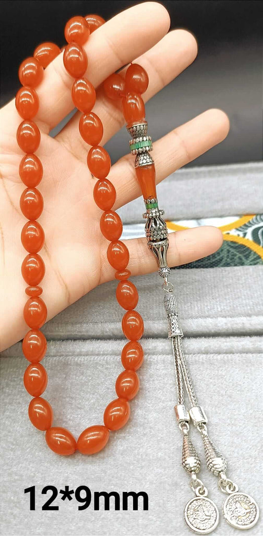 GÜMÜŞLÜ SIKMA KEHRİBAR TESBİH - ÖzelSen