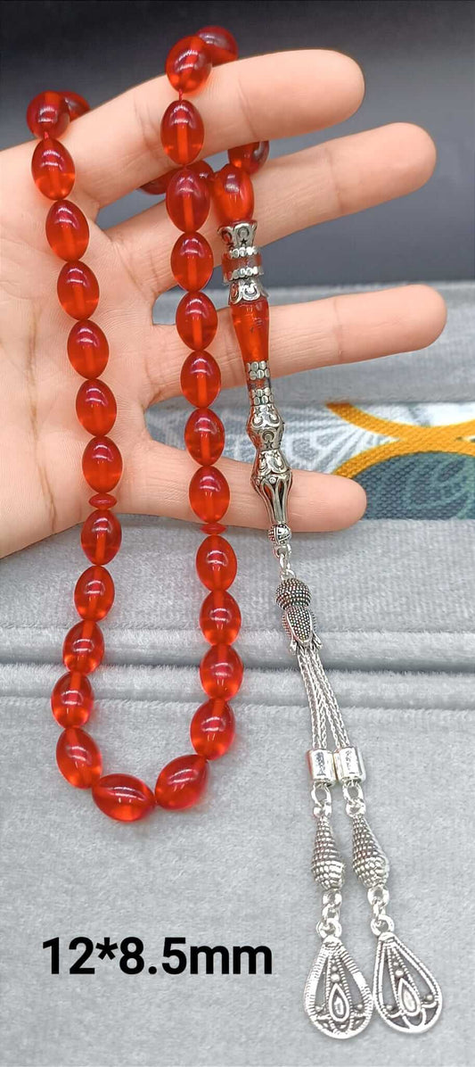 GÜMÜŞLÜ SIKMA KEHRİBAR TESBİH - ÖzelSen