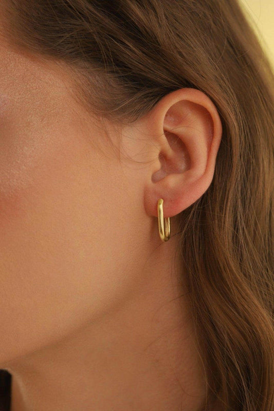 925 Ayar Gümüş Halka Küpe - ÖzelSen