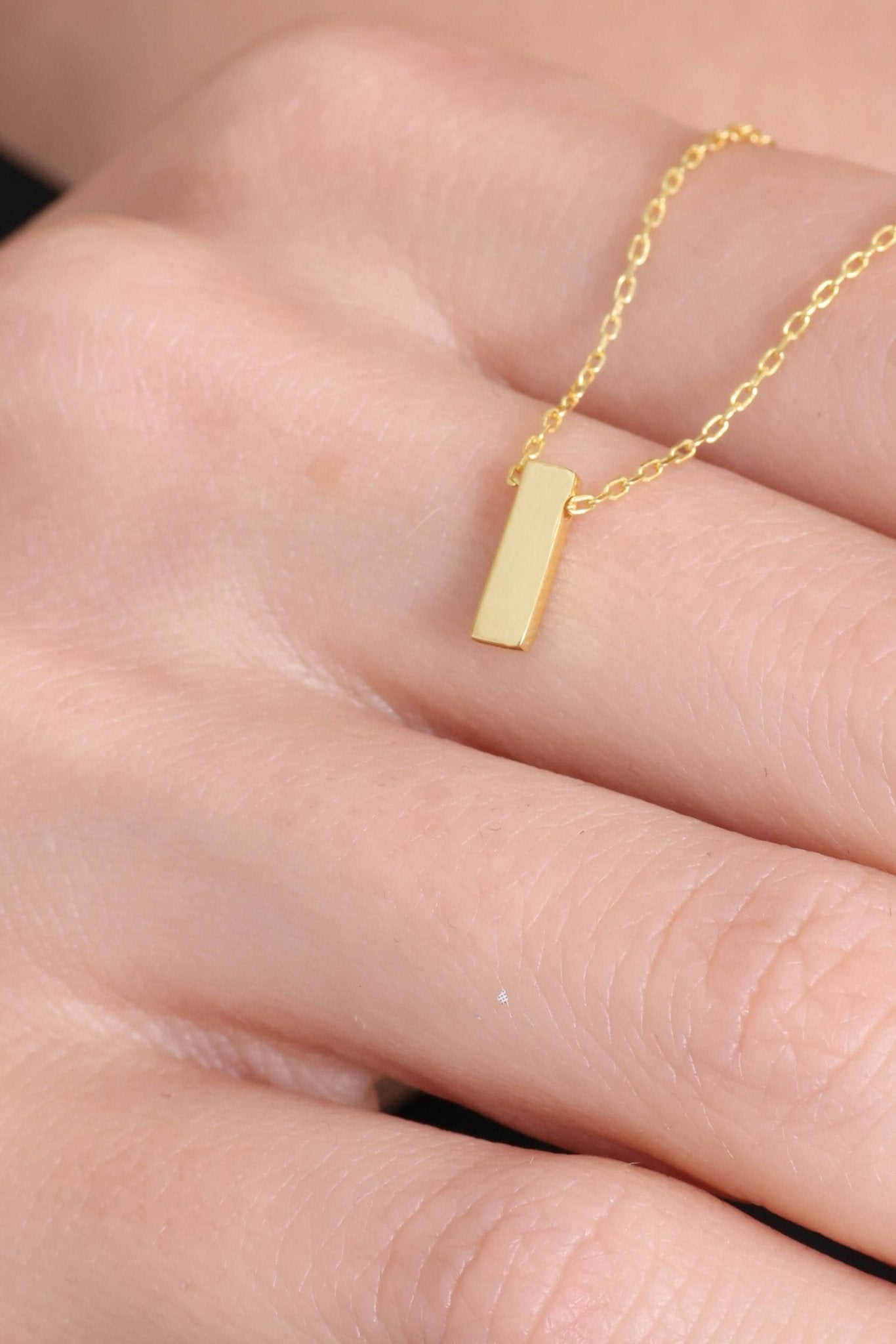 925 Ayar Gümüş I Harfli Kolye - ÖzelSen