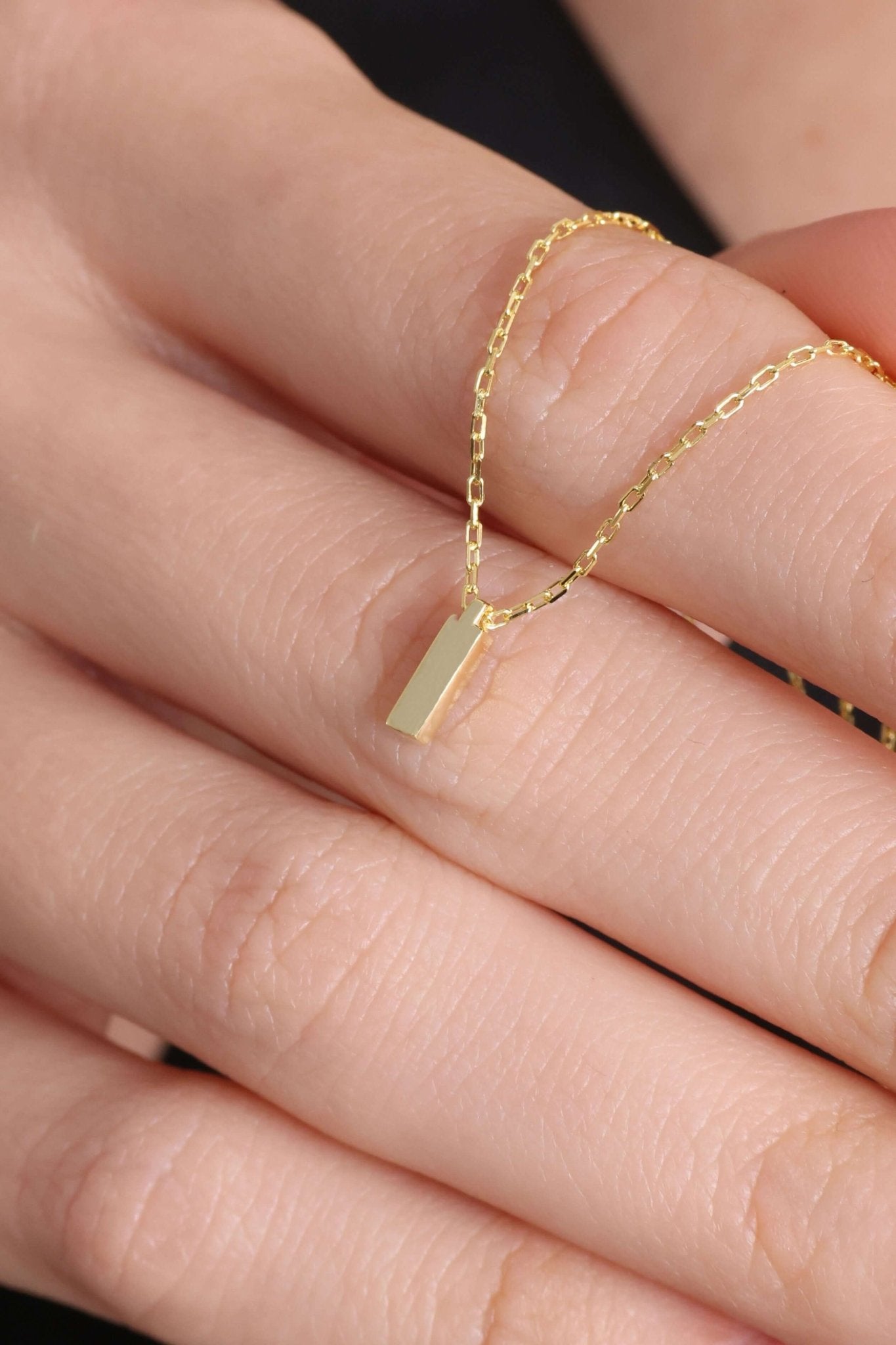 925 Ayar Gümüş I Harfli Kolye - ÖzelSen