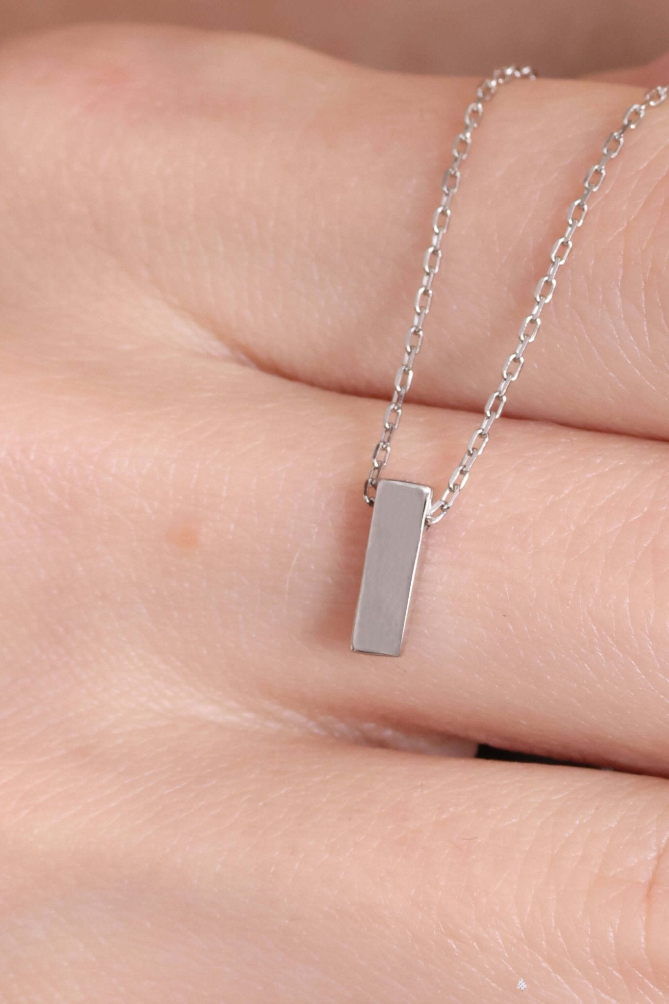 925 Ayar Gümüş I Harfli Kolye - ÖzelSen