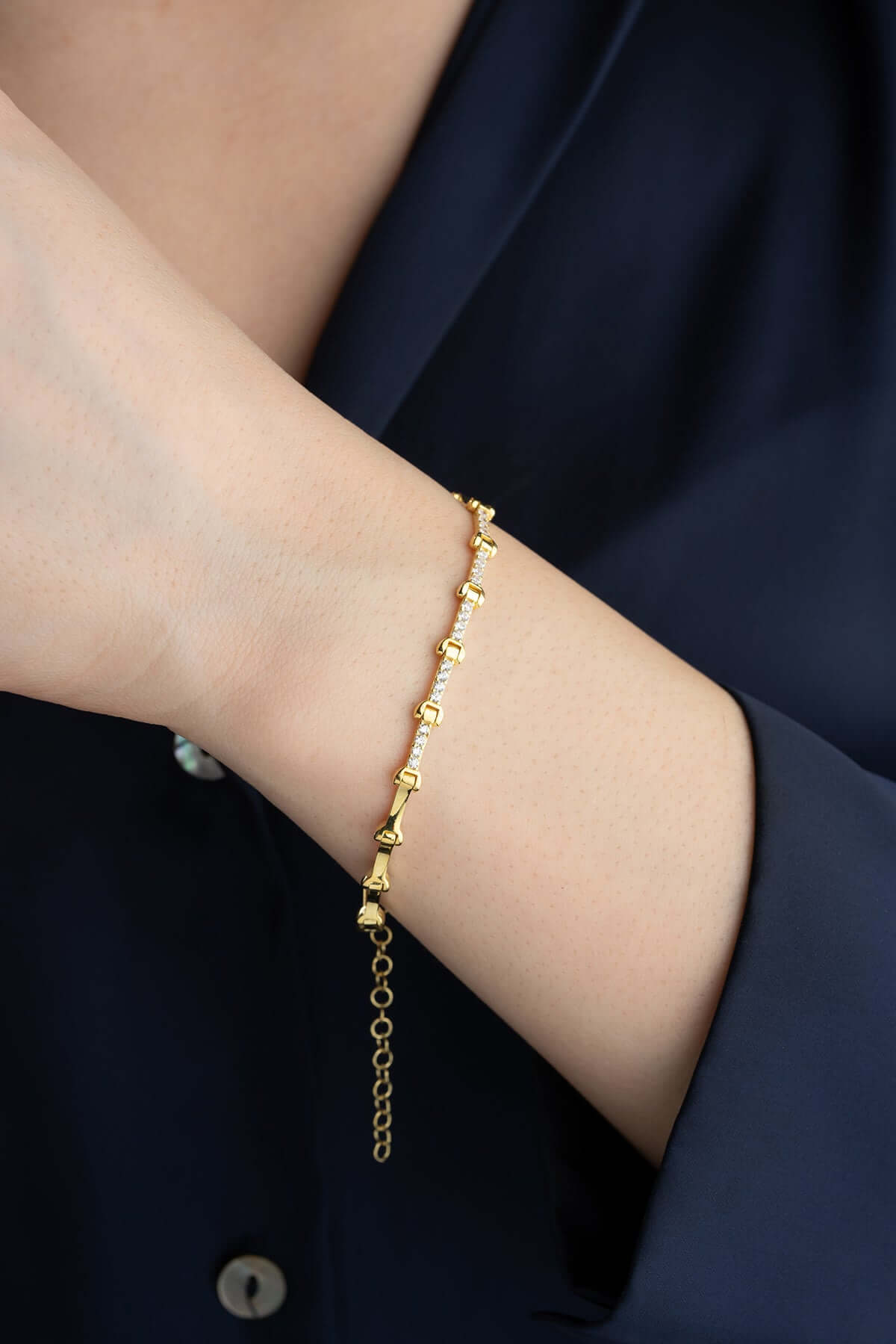 925 Ayar Gümüş Kemerli Su Yolu Bileklik - ÖzelSen