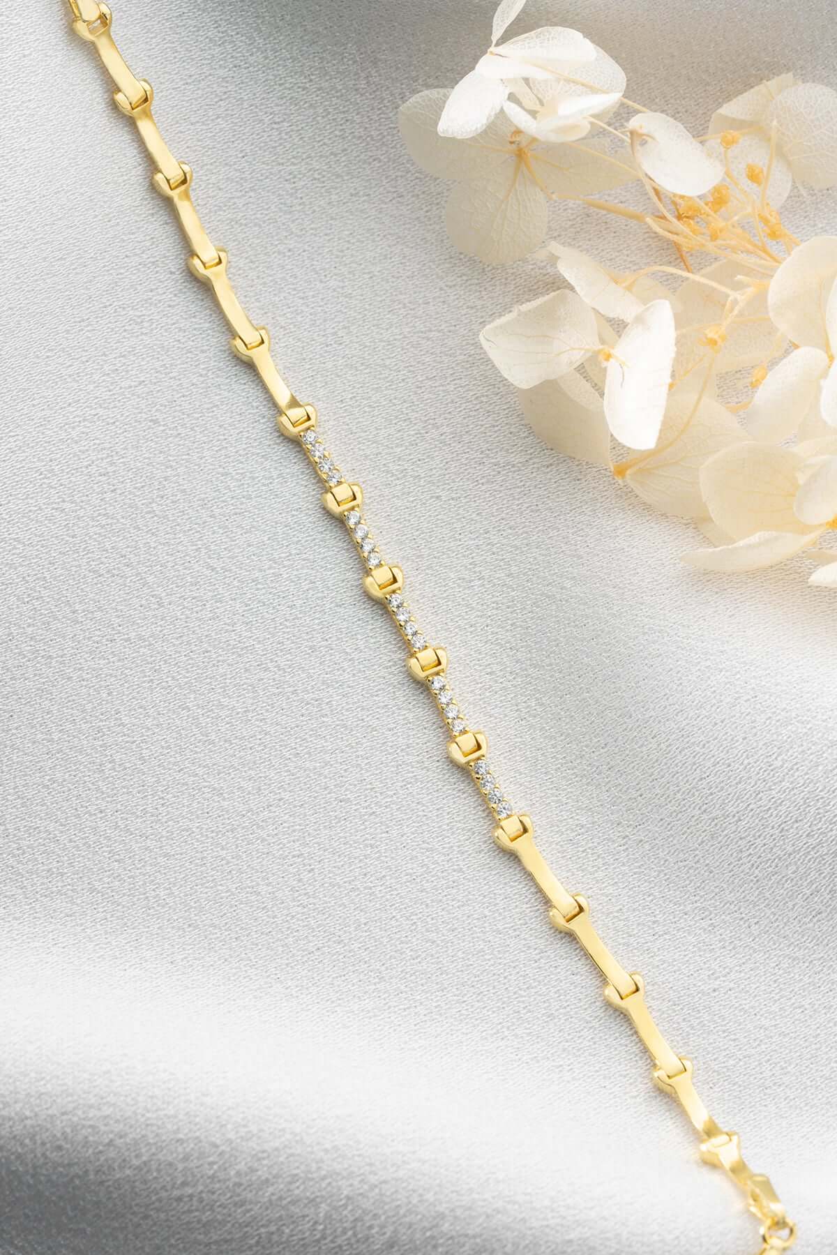 925 Ayar Gümüş Kemerli Su Yolu Bileklik - ÖzelSen