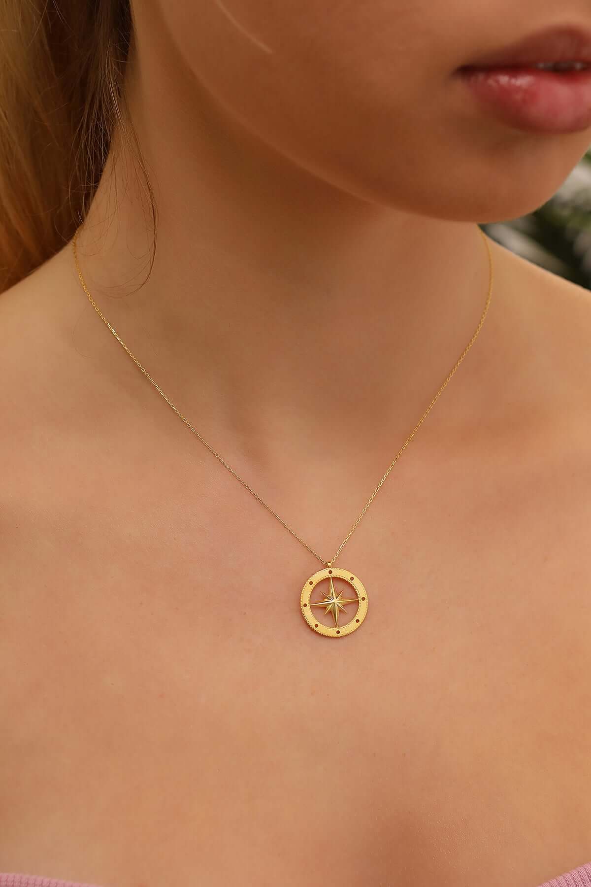 925 Ayar Gümüş Kutup Yıldızı Kolye - ÖzelSen