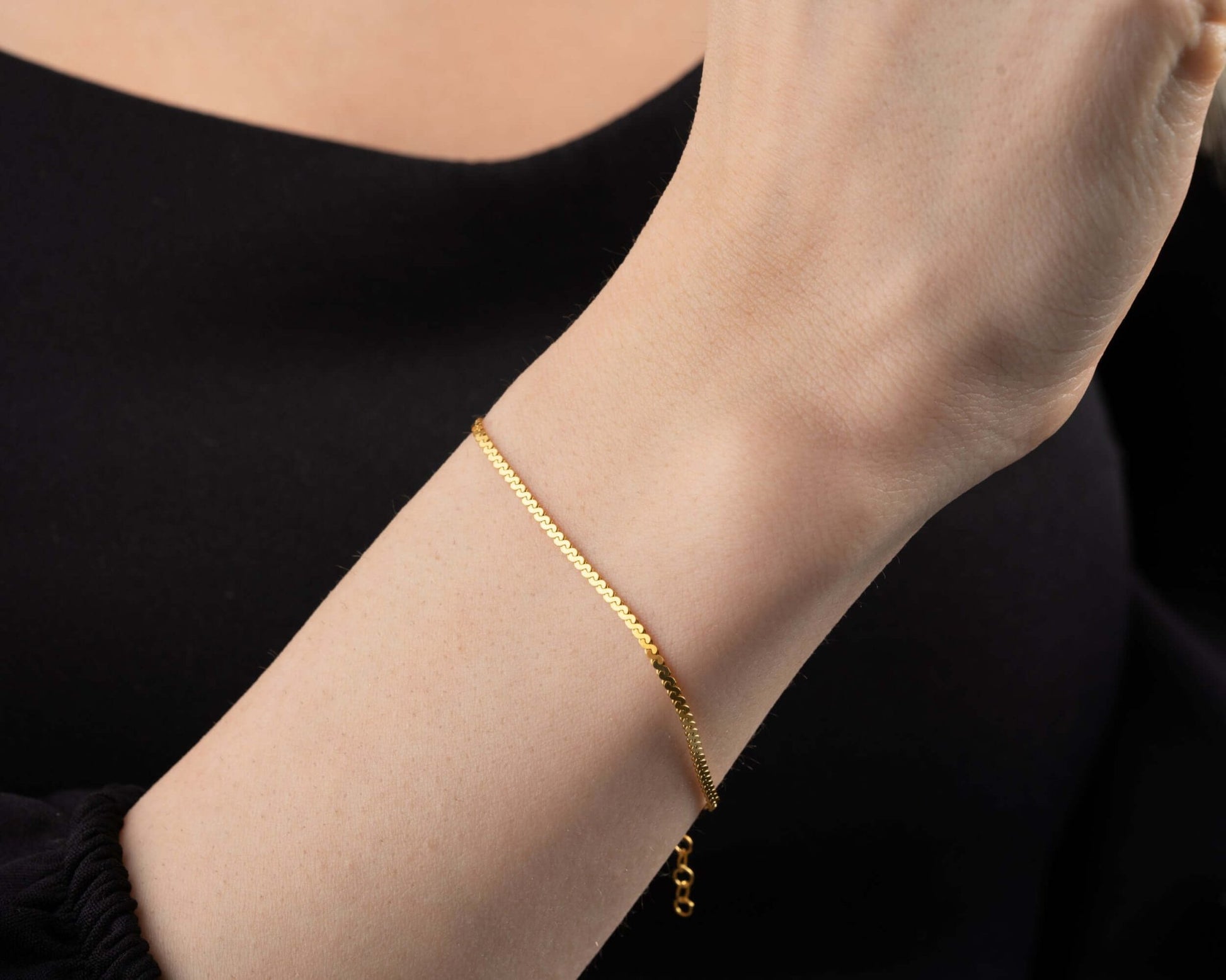 925 Ayar Gümüş Örme Zincir Bileklik - ÖzelSen