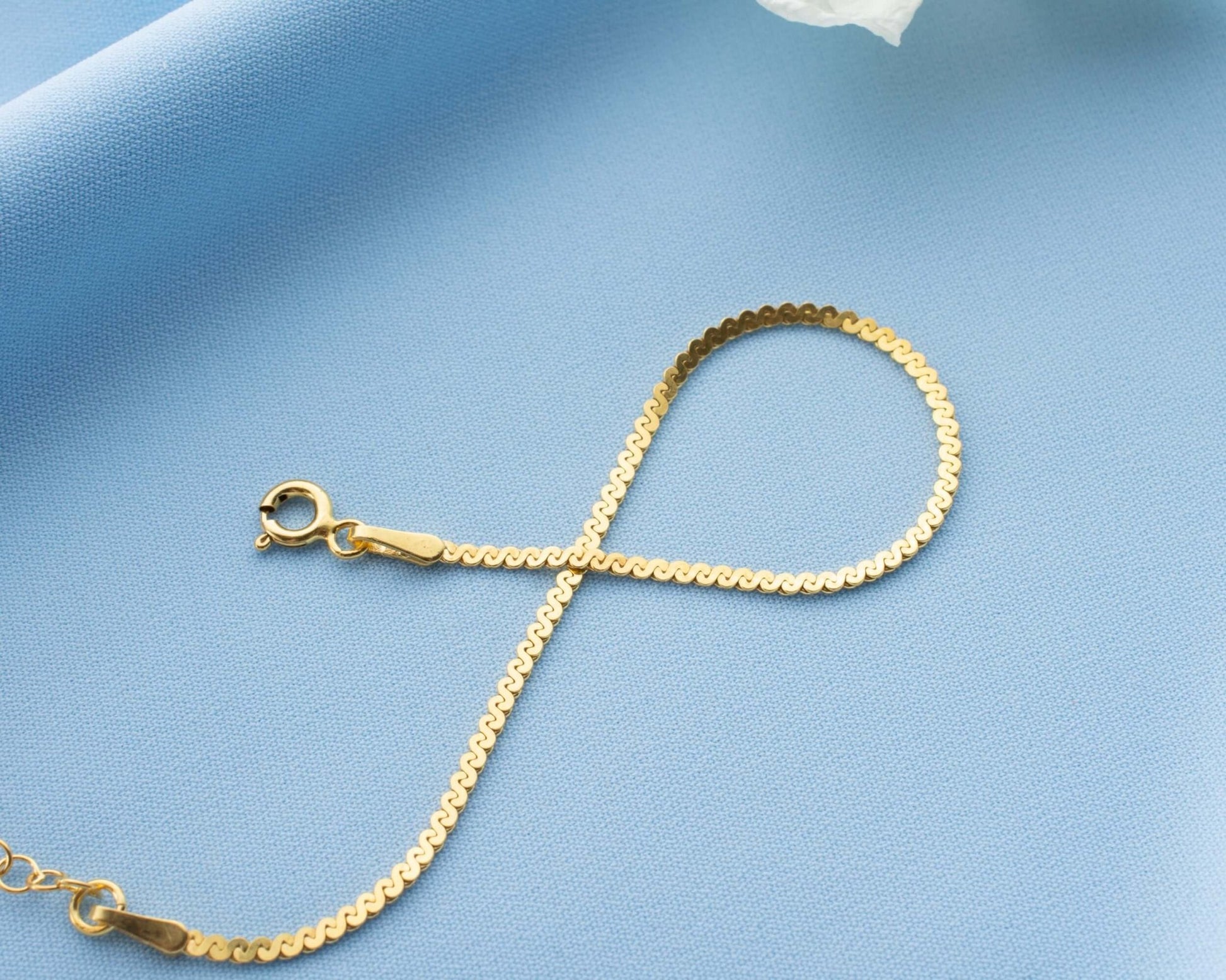 925 Ayar Gümüş Örme Zincir Bileklik - ÖzelSen