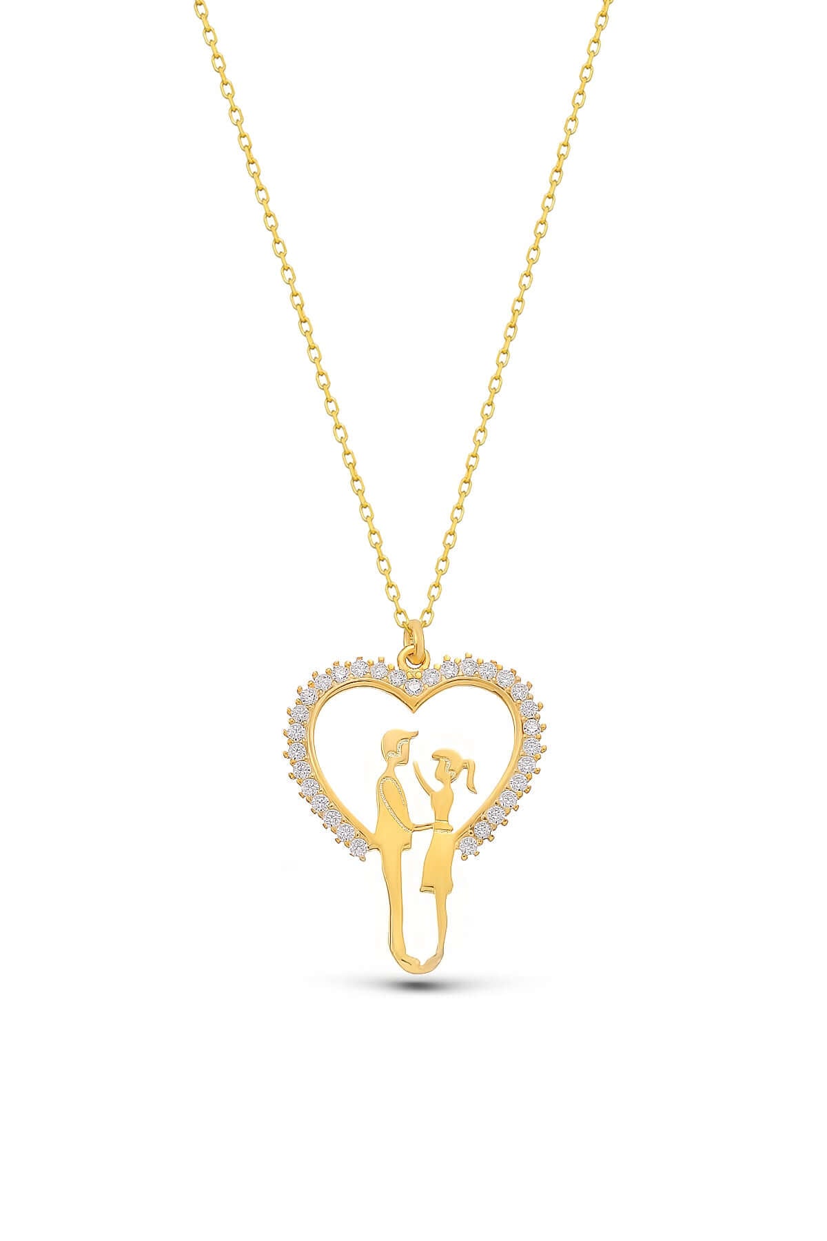 925 Ayar Gümüş Sevgili Kalpli Kolye - ÖzelSen