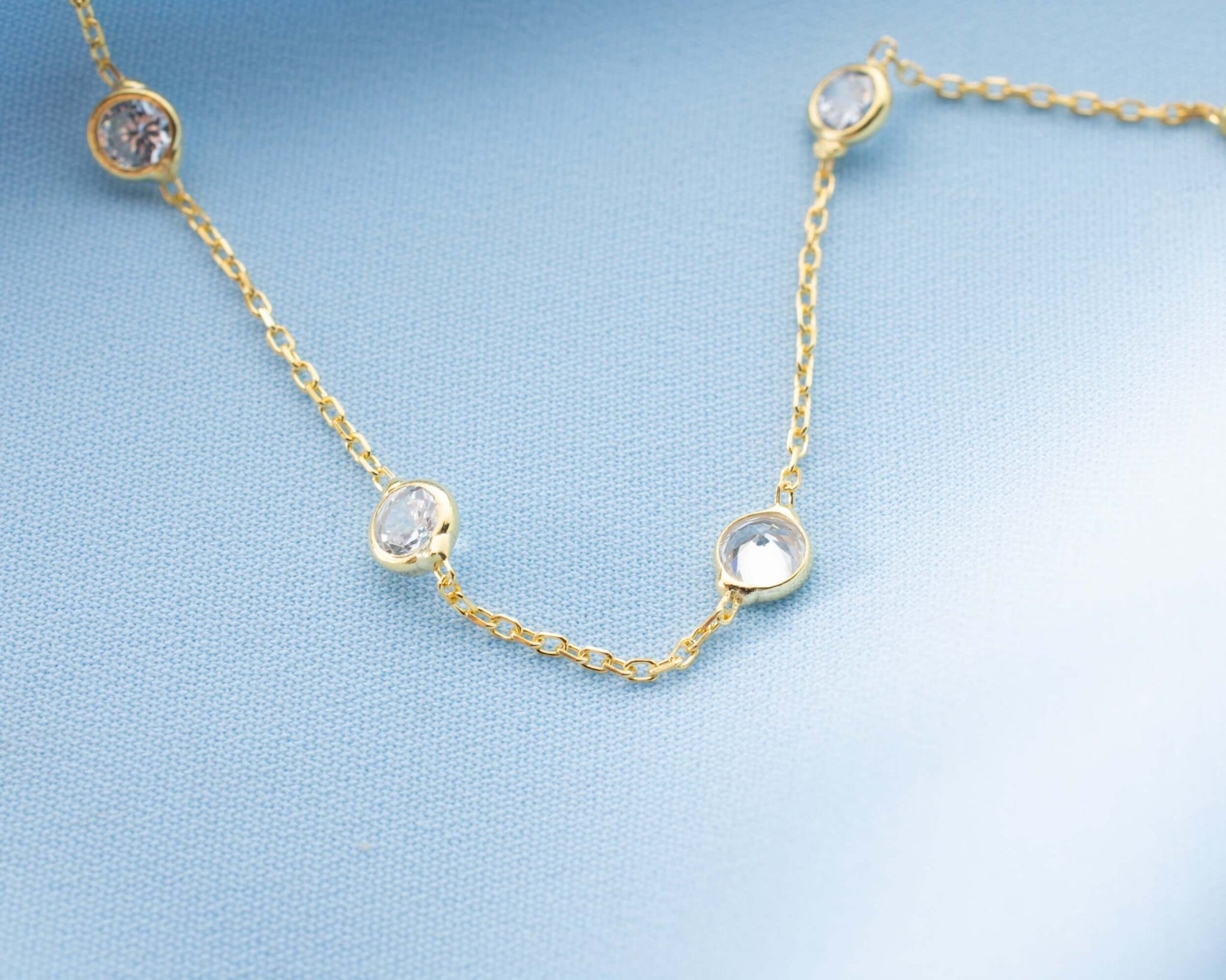 925 Ayar Gümüş Üç Taşlı Bileklik - ÖzelSen