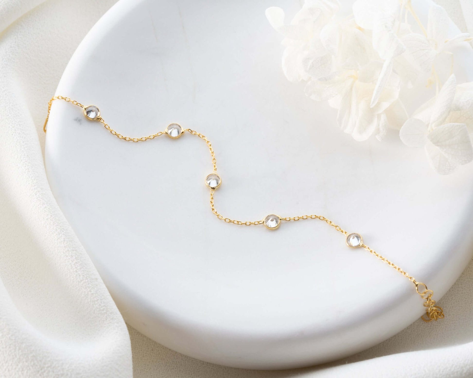 925 Ayar Gümüş Üç Taşlı Bileklik - ÖzelSen