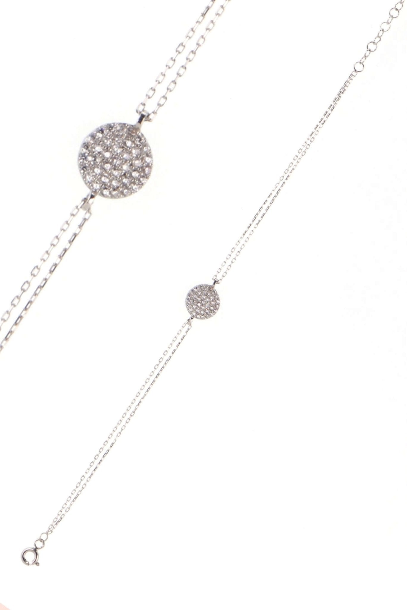 925 Ayar Gümüş Yuvarlak Zirkon Taşlı Bileklik - ÖzelSen