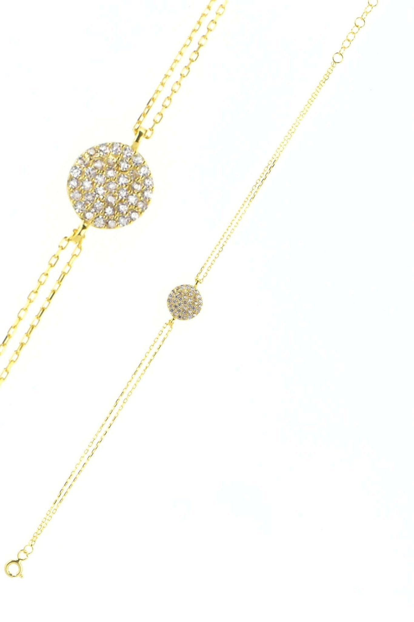 925 Ayar Gümüş Yuvarlak Zirkon Taşlı Bileklik - ÖzelSen