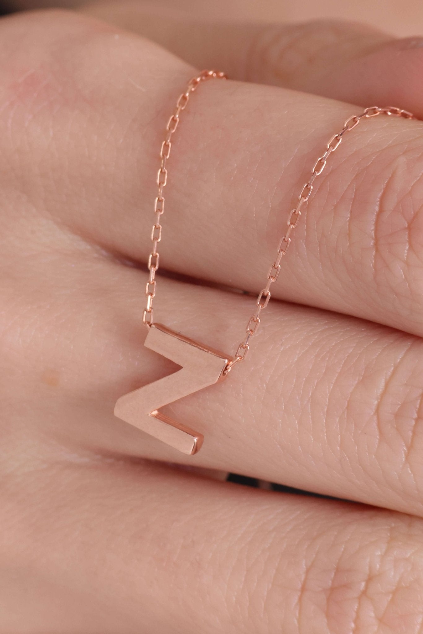 925 Ayar Gümüş Z Harfli Kolye - ÖzelSen