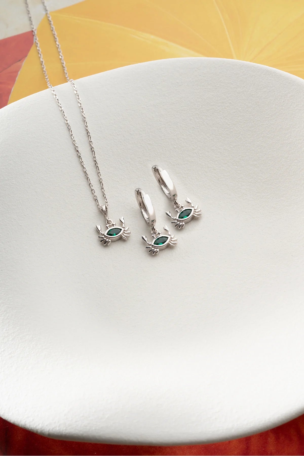 Yengeç 925 Ayar Gümüş Set