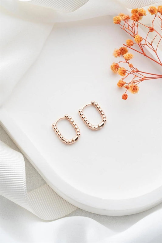 Halka 925 Ayar Rose Kaplama Gümüş Küpe – 6