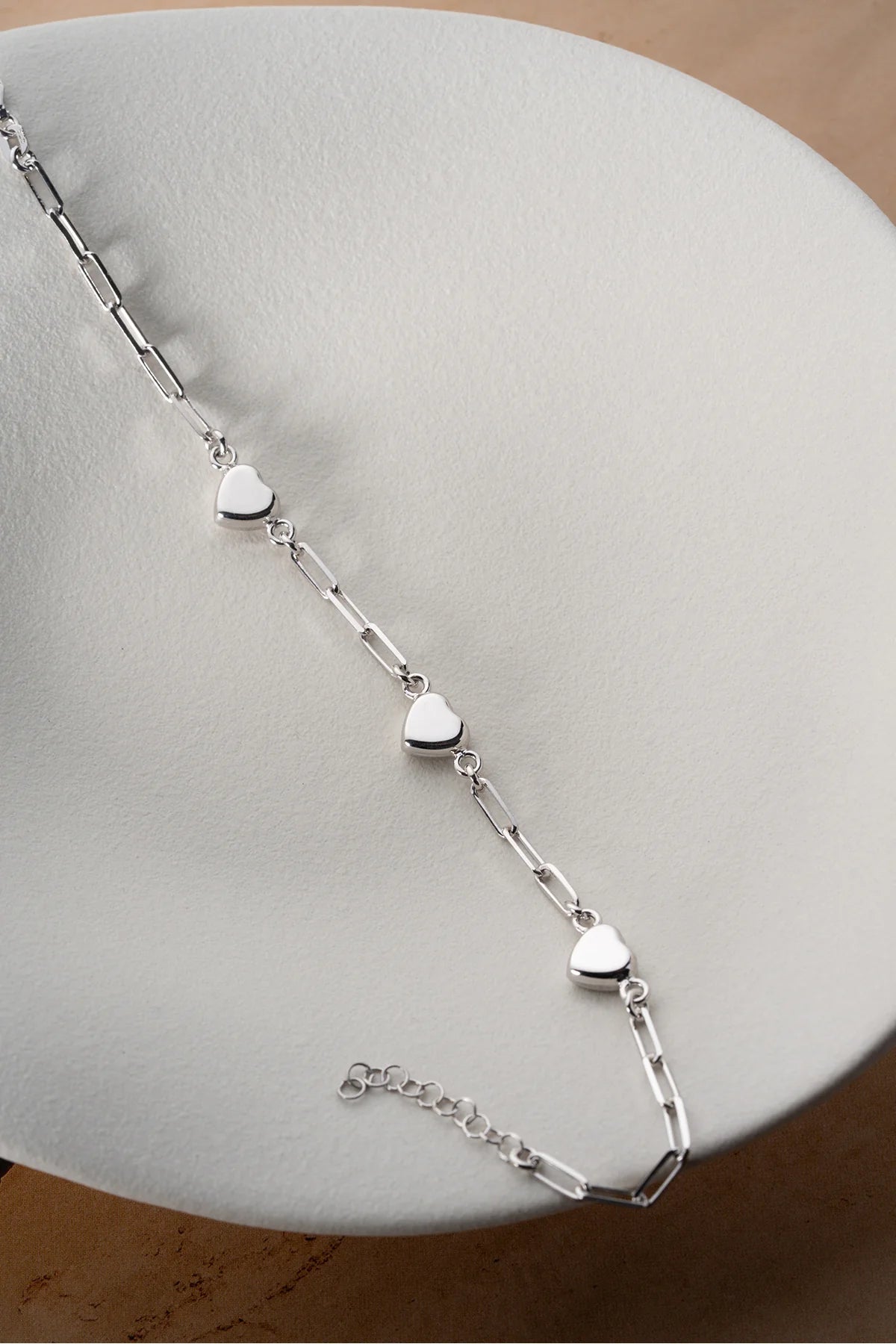 Heart 925 K Silver Bracelet 3