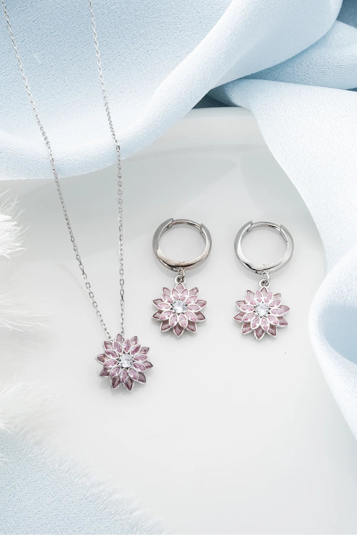 Taşlı 925 Ayar Gümüş Set – 2