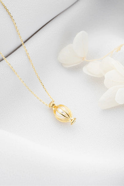 İncili 925 Ayar Rose Kaplama Gümüş Kolye