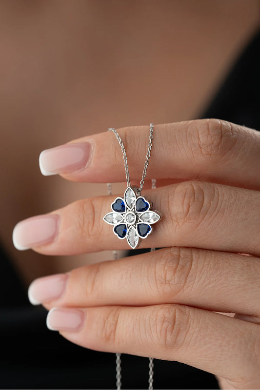 Manolya Çiçeği 925 Ayar Gümüş Kolye – 2