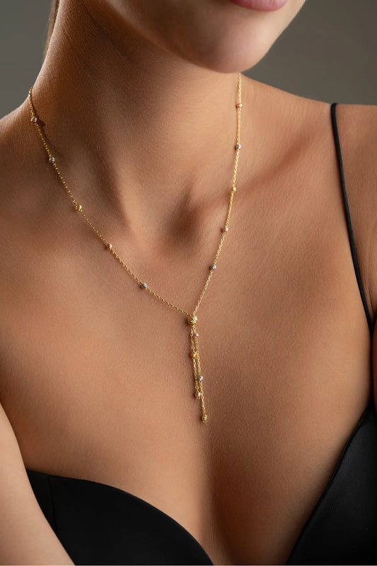 Dorika 925 Ayar Altın Kaplama Gümüş Kolye