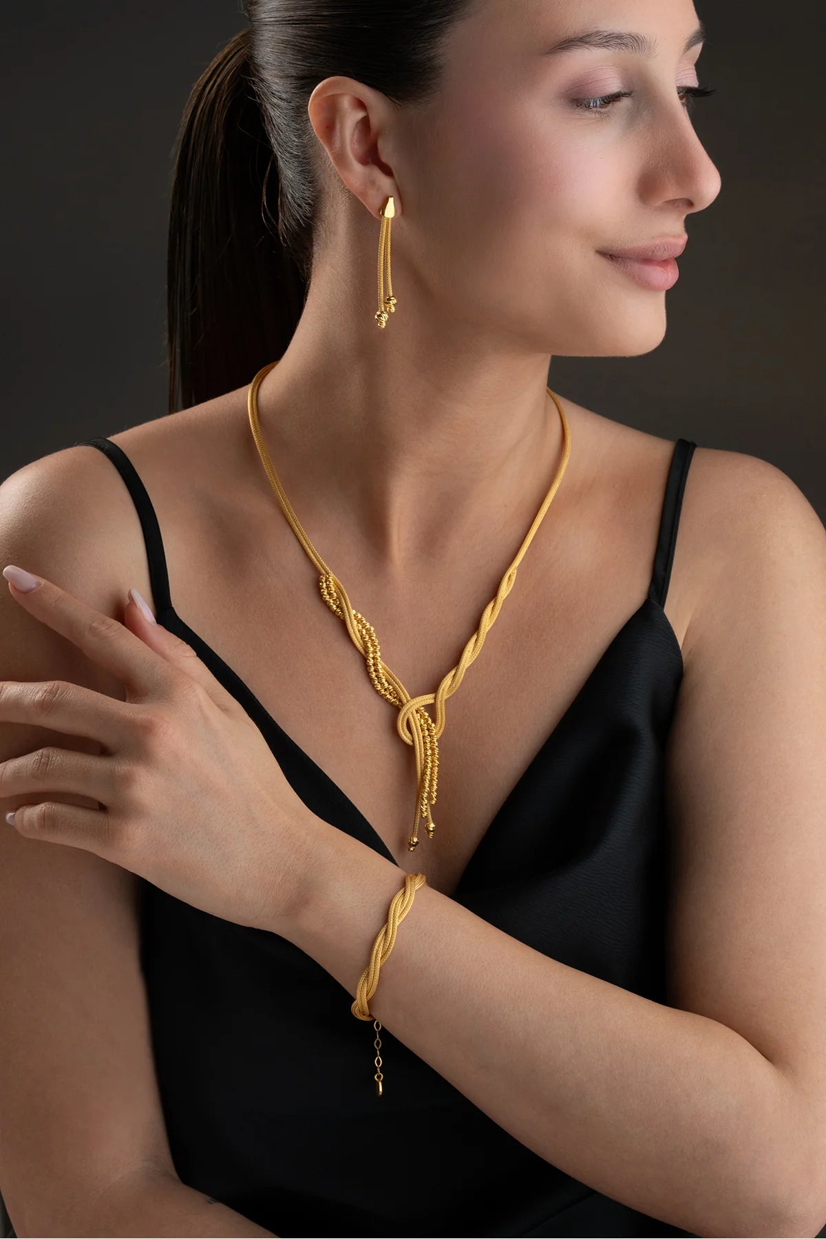Hasır 925 Ayar Altın Kaplama Gümüş Set – 4