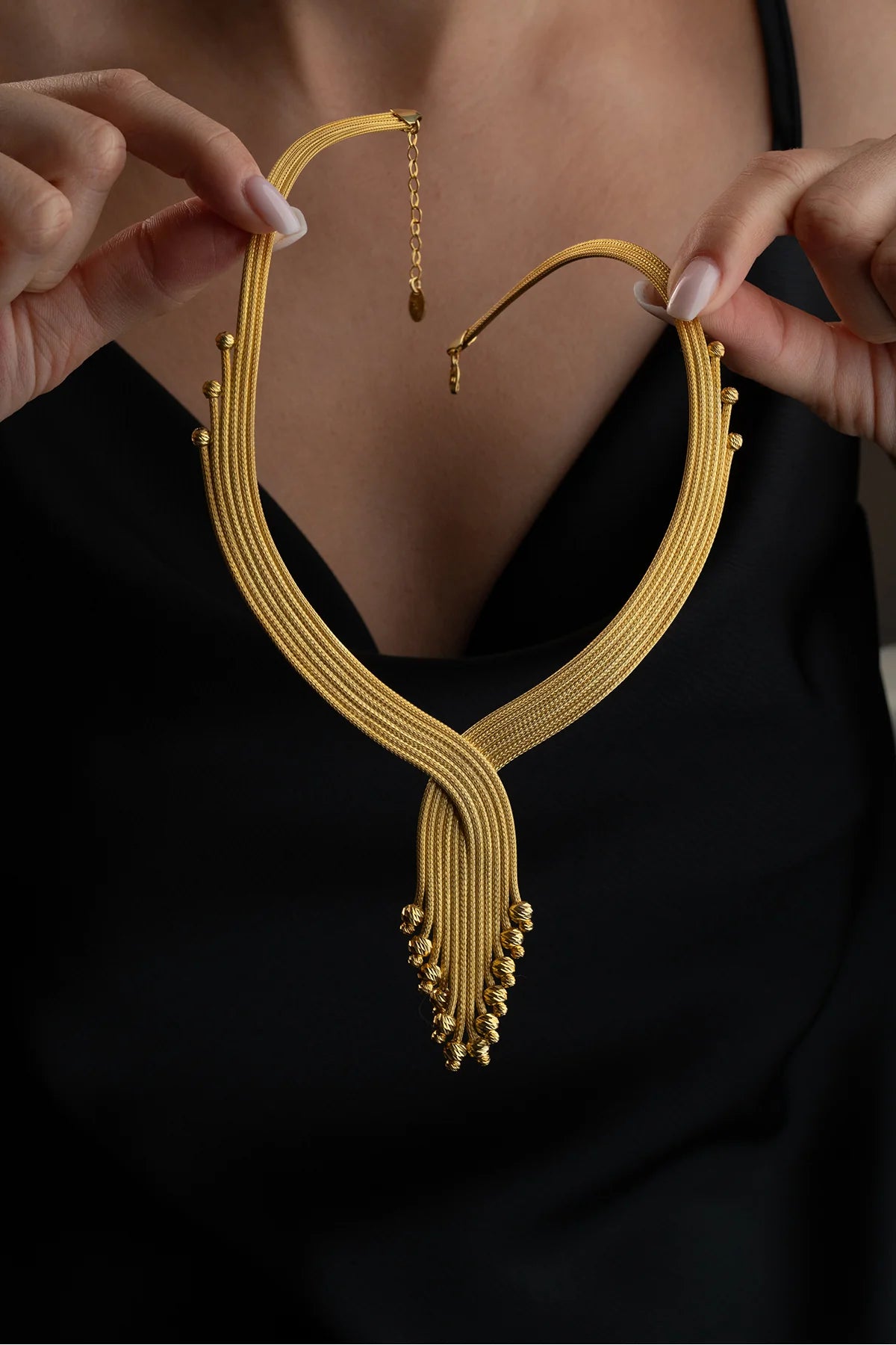 Hasır 925 Ayar Altın Kaplama Gümüş Set – 2