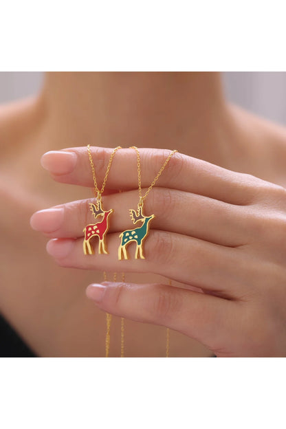 Noel Charm 925 Ayar Altın Kaplama Gümüş Kolye