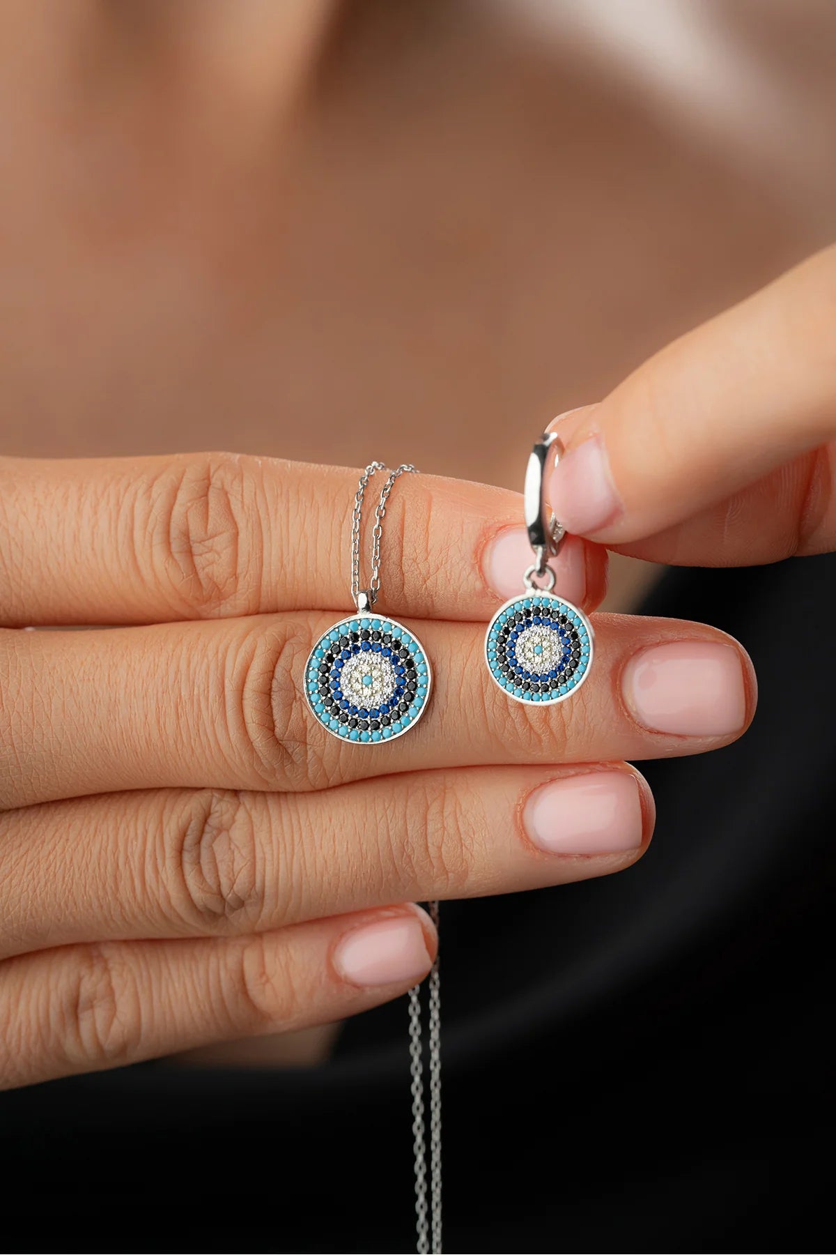 Nazarlı 925 Ayar Gümüş Set