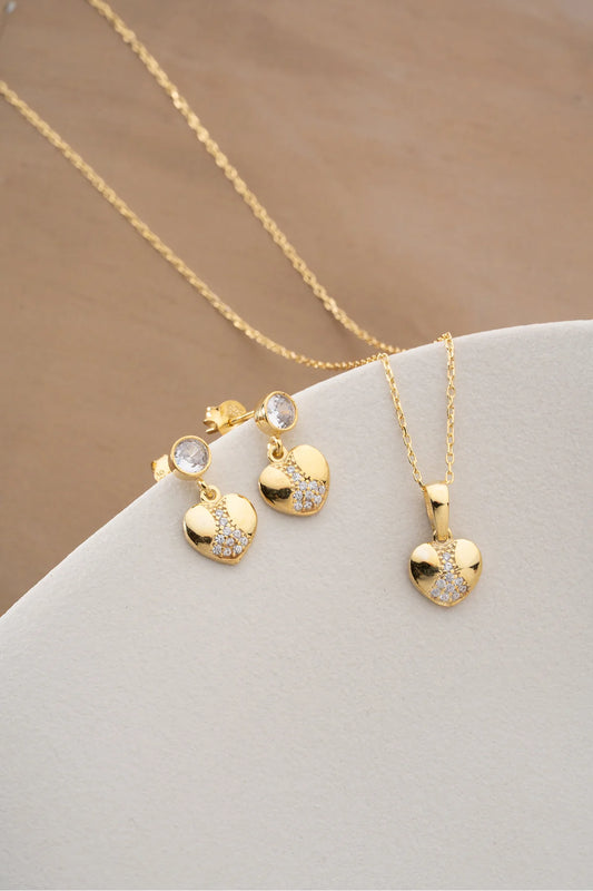 Kalpli 925 Ayar Altın Kaplama Gümüş Set – 3