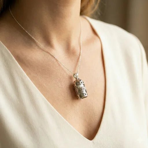 Allah Yazılı 925 Ayar Gümüş Cevşen Kolye - ÖzelSen