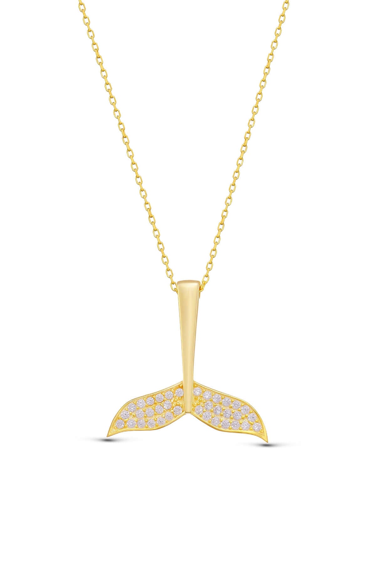 Deniz Esintili 925 Ayar Gümüş Balık Kuyruğu Kolye - ÖzelSen