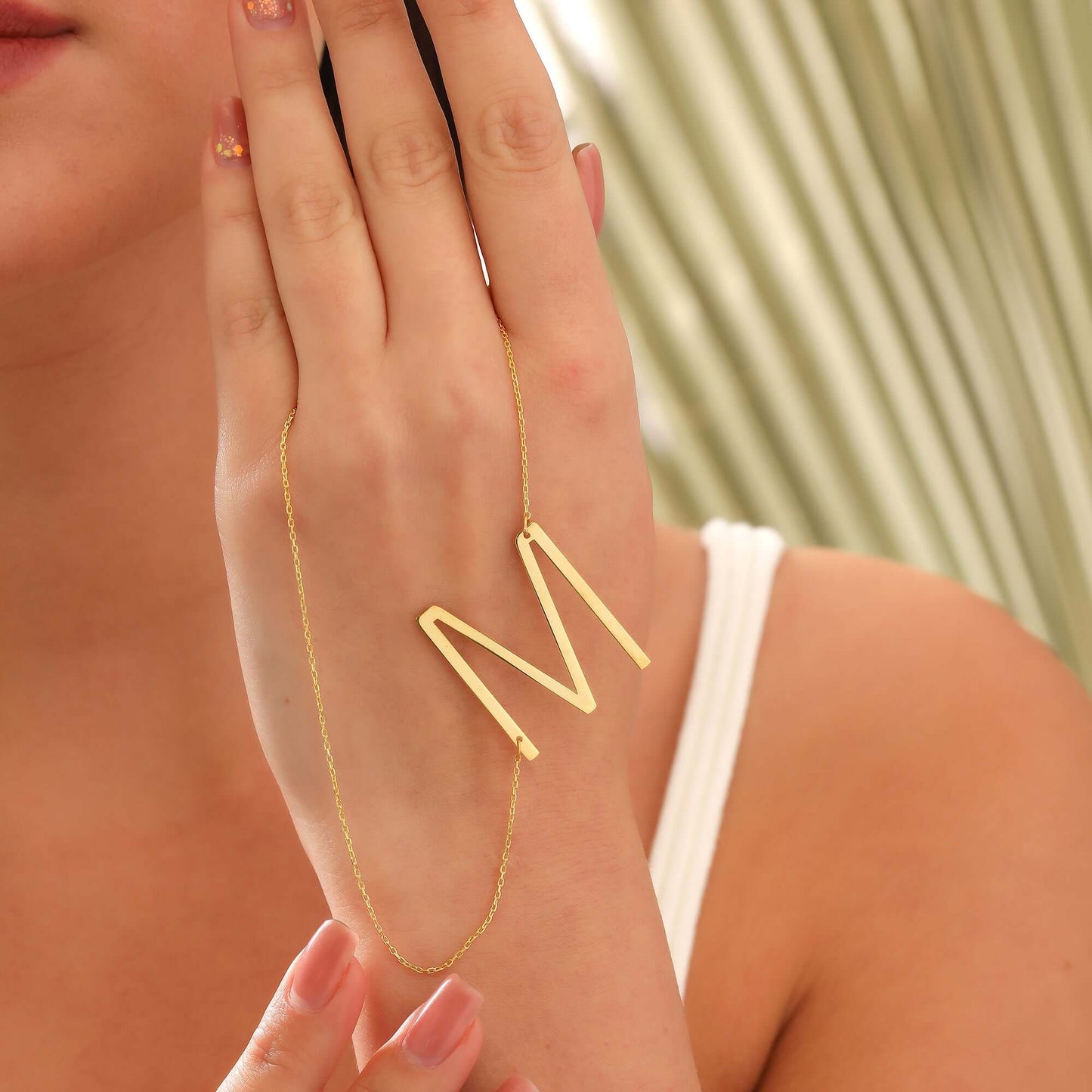 Büyük 925 Ayar Gümüş Harfli Kolye - ÖzelSen