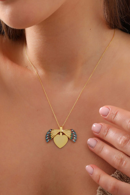 Deniz Kabuğu 925 Ayar Gümüş İsimli Kolye - ÖzelSen