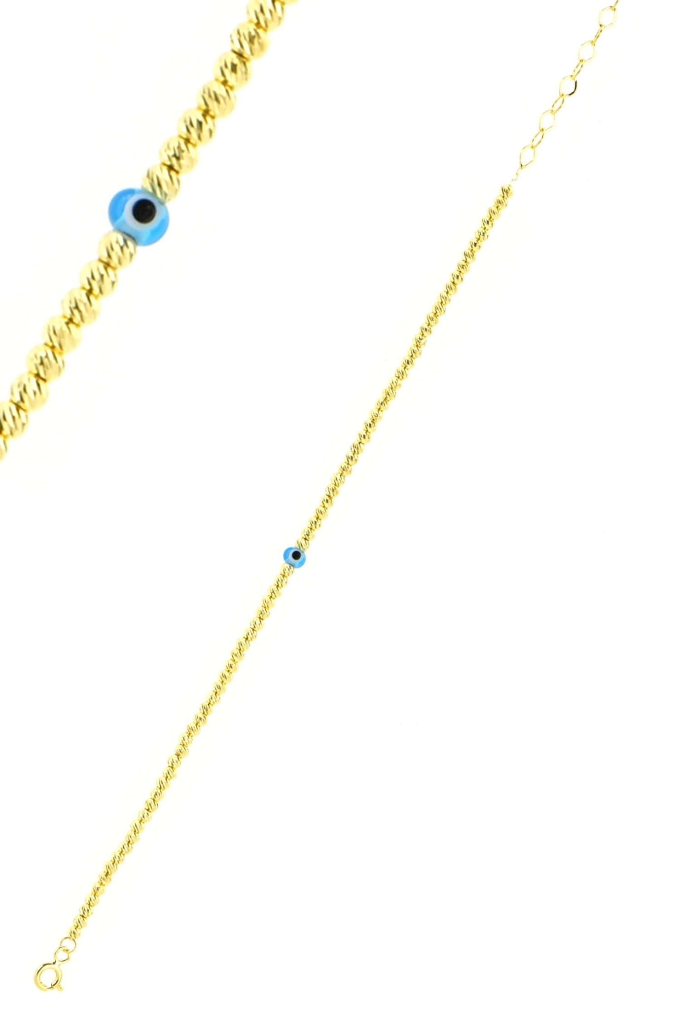 Dorika Toplu 925 Ayar Gümüş Nazar Boncuklu Bileklik - ÖzelSen