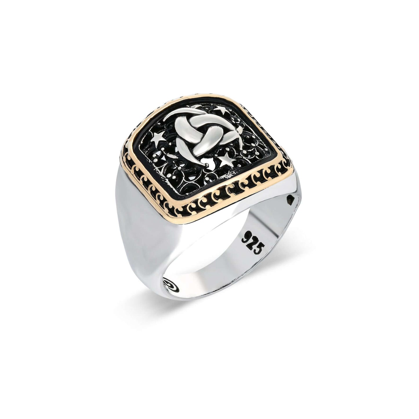 El İşçiliği Zirkon Detaylı Gizemli Teşkilat - ı Mahsusa Gümüş Yüzük - ÖzelSen