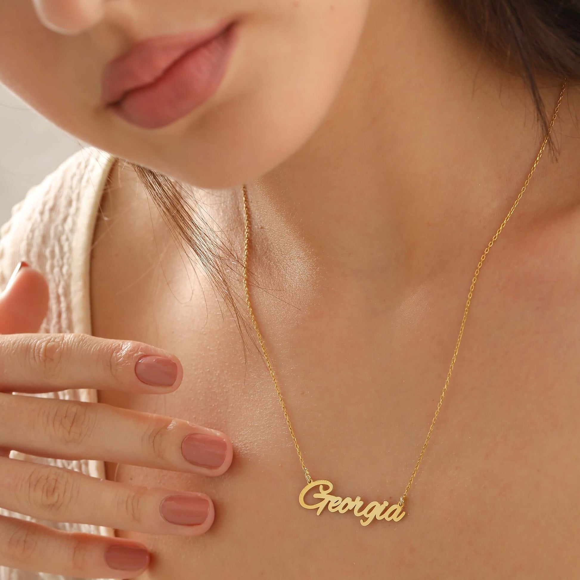 El Yapımı 925 Ayar Gümüş İsimli Kolye - ÖzelSen