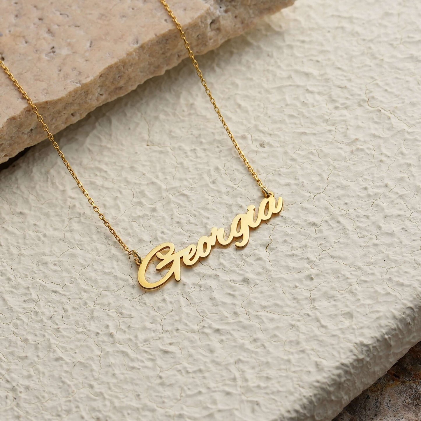 El Yapımı 925 Ayar Gümüş İsimli Kolye - ÖzelSen