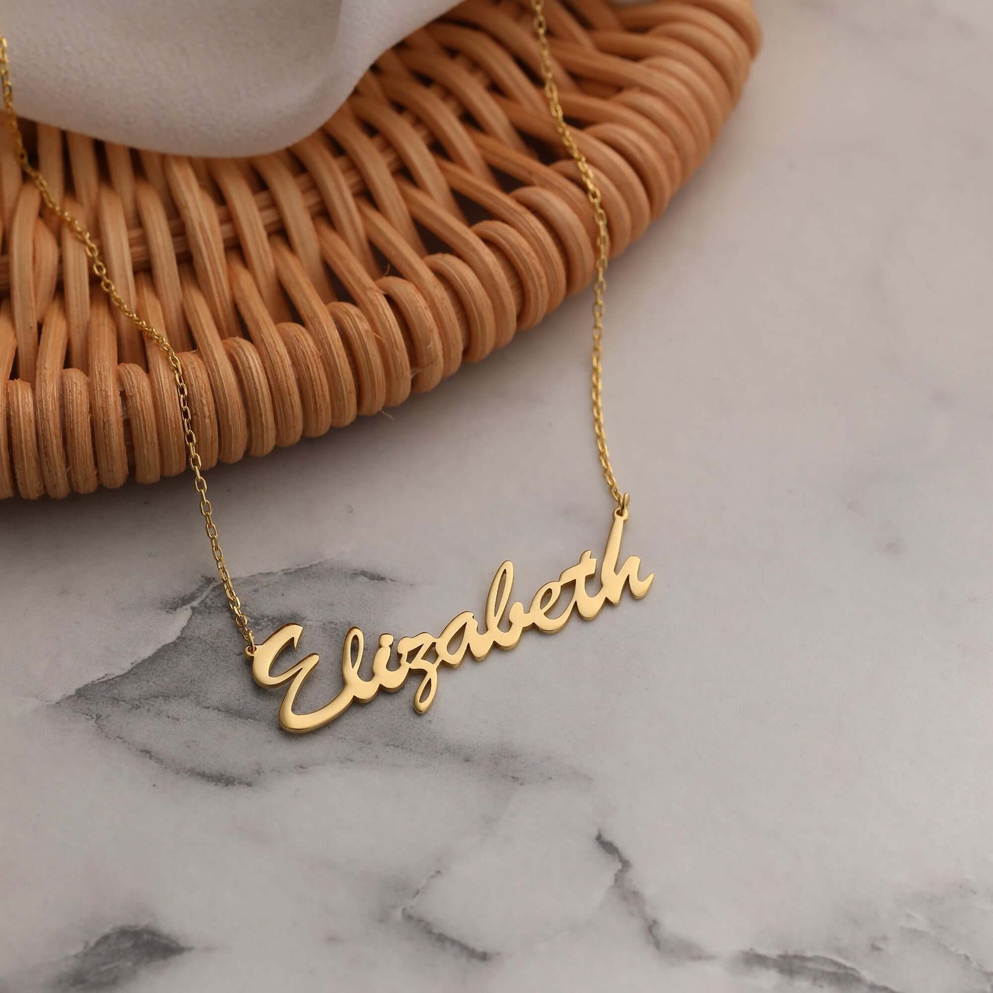 El Yazısı Tasarımlı 925 Ayar Gümüş İsimli Kolye - ÖzelSen