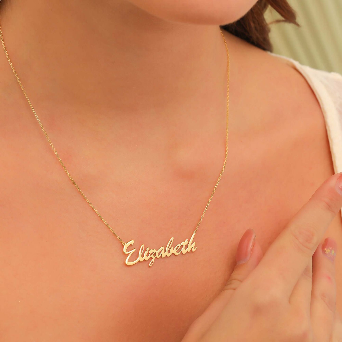 El Yazısı Tasarımlı 925 Ayar Gümüş İsimli Kolye - ÖzelSen