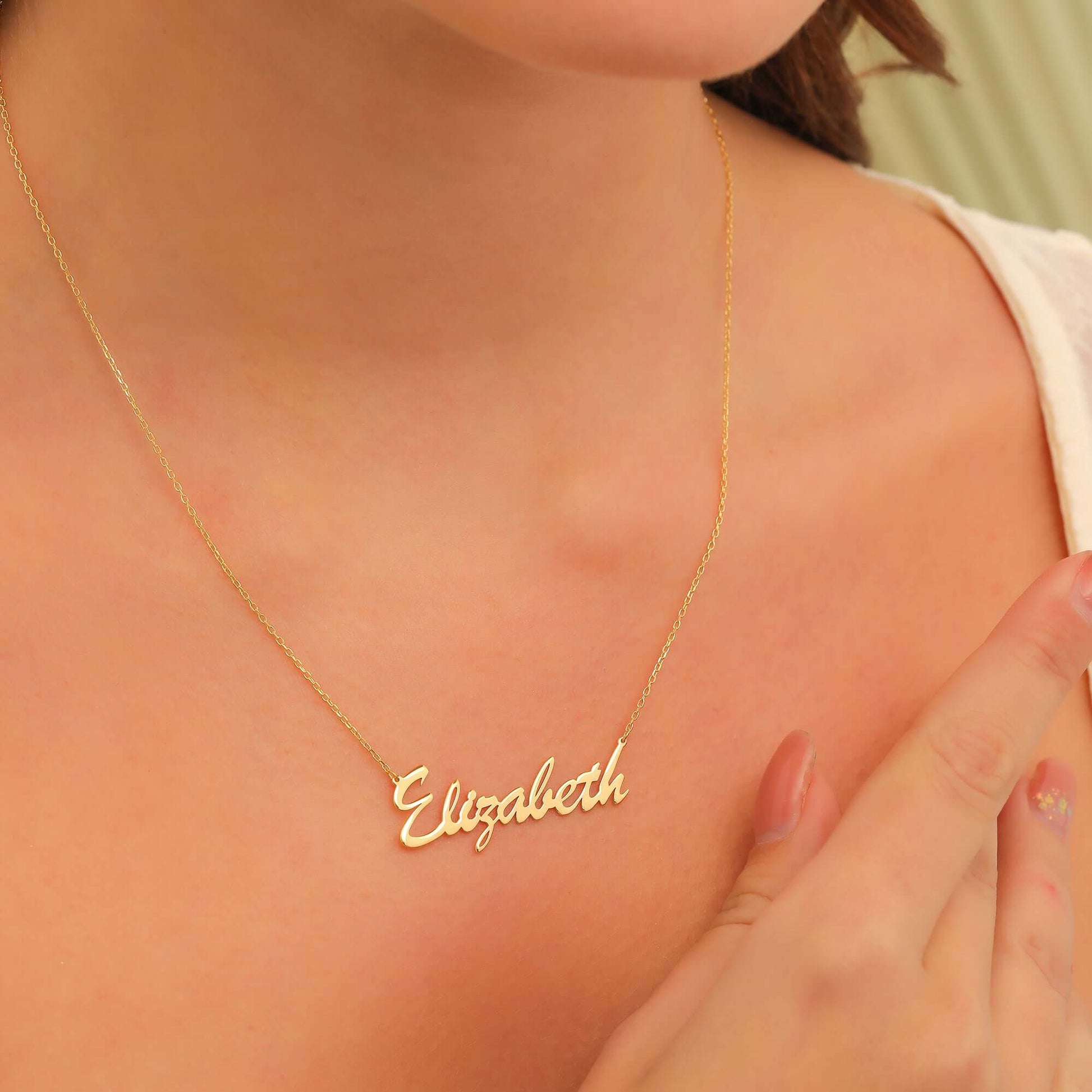 El Yazısı Tasarımlı 925 Ayar Gümüş İsimli Kolye - ÖzelSen