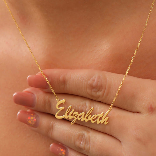 El Yazısı Tasarımlı 925 Ayar Gümüş İsimli Kolye - ÖzelSen