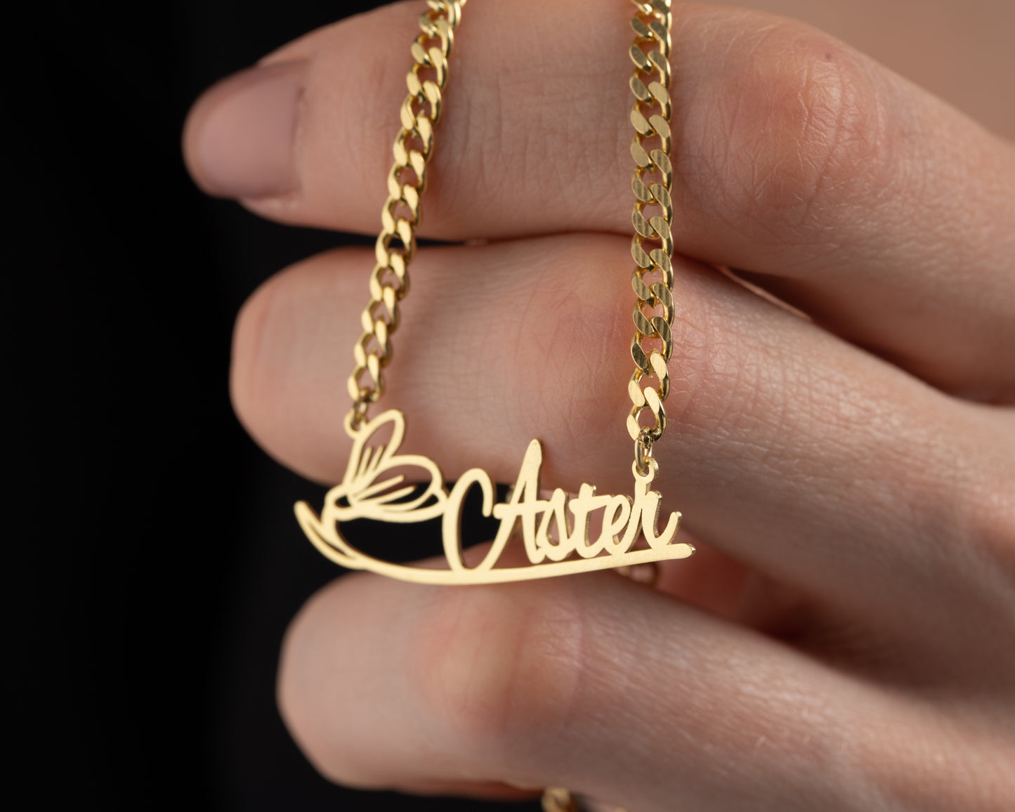 Gümüş İsimli Kolye | Özel Halka Zincirli Minimalist Tasarım