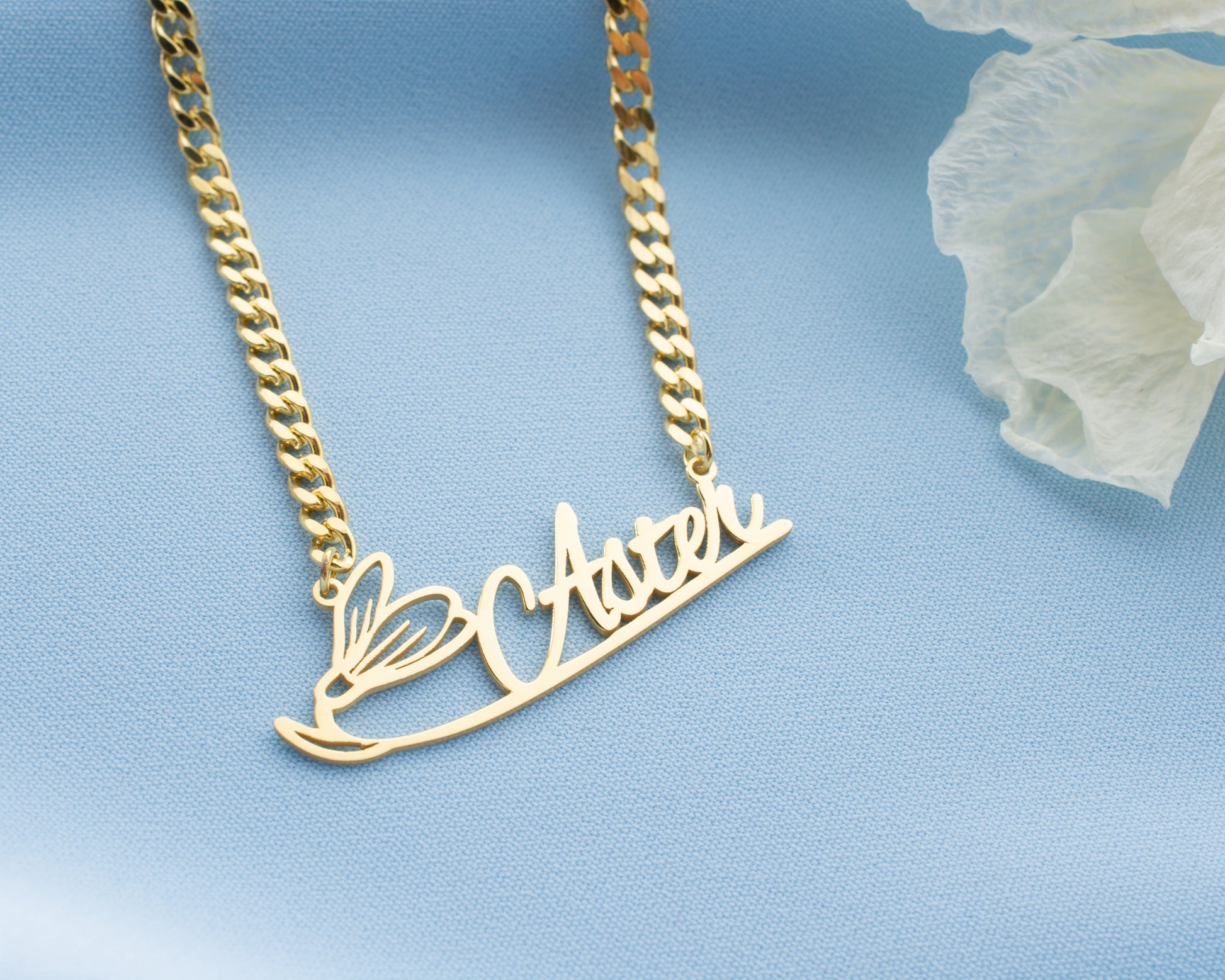 Gümüş İsimli Kolye | Özel Halka Zincirli Minimalist Tasarım