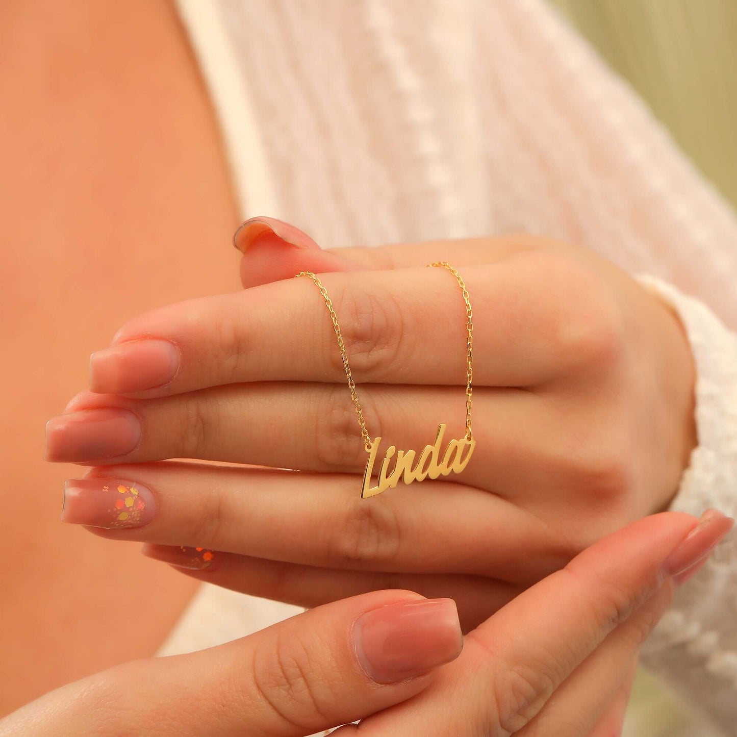 Kalpli 925 Ayar Gümüş İsimli Kolye - ÖzelSen