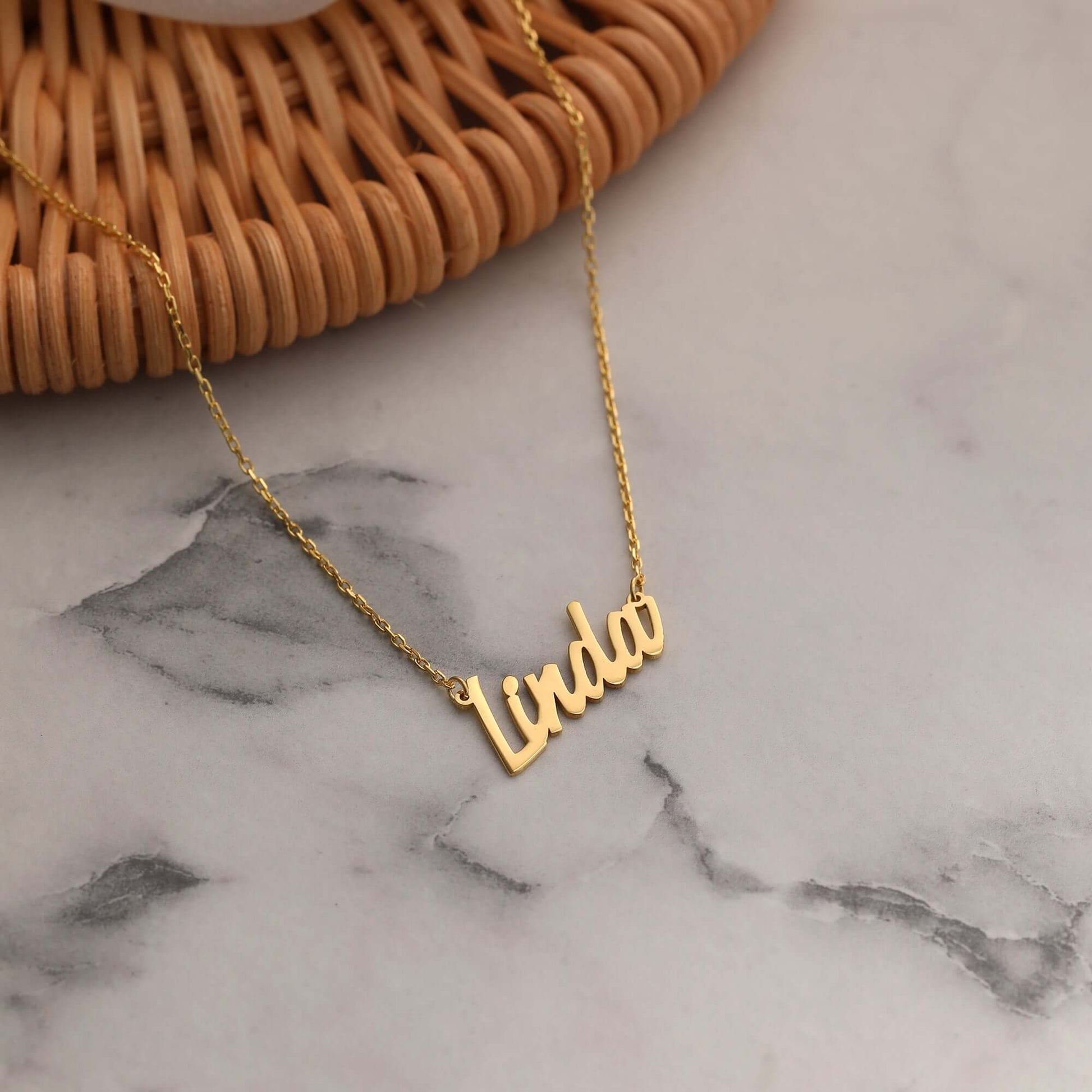 Kalpli 925 Ayar Gümüş İsimli Kolye - ÖzelSen